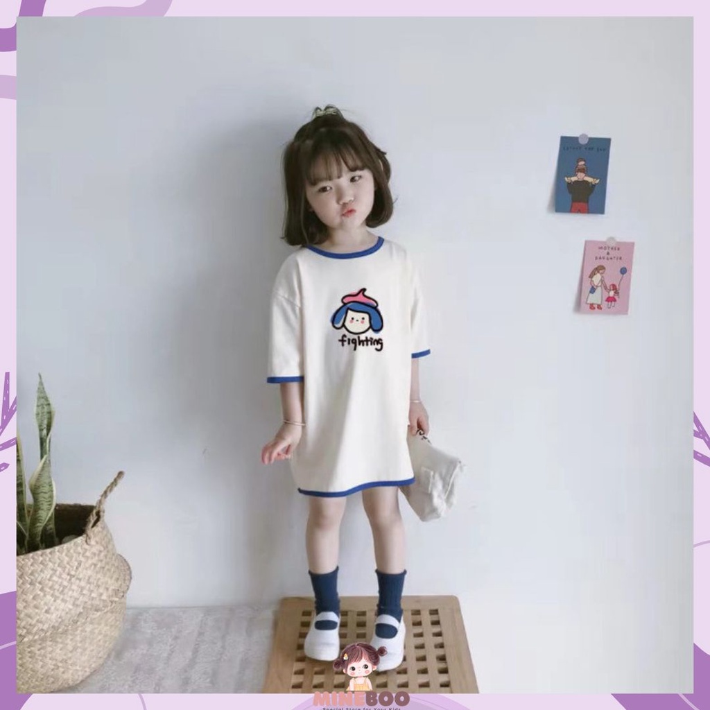 mineboo - DRESS FIGHTING EBV 1-8tahun Dress kaos cotton Baju anak perempuan Pakaian anak cewek Dress Baju atasan perempuan anak perempuan