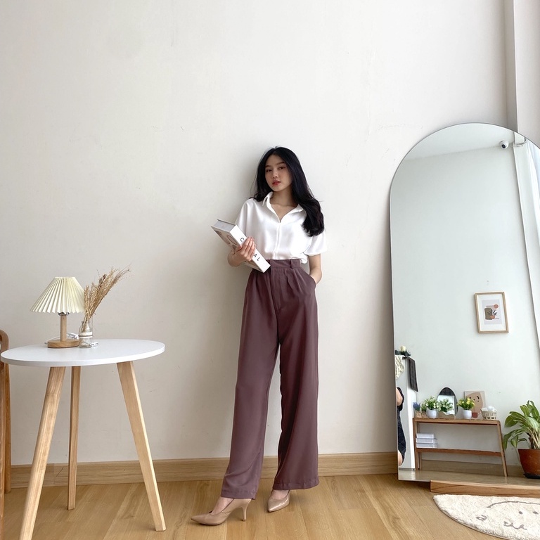 Ambery Formal Pants - Celana High Waist - Celana Panjang Wanita - Celana Anti Kusut - Celana Korea Wanita - Celana Formal / Casual