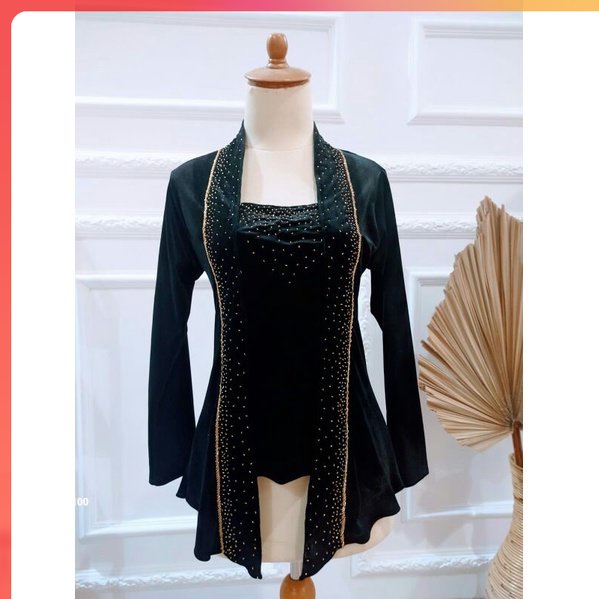 Kebaya Bludru Kutubaru Payet Rintik Hujan Kebaya Bludru