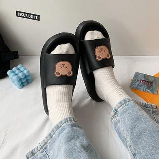 GO!SD893 Sandal Rumah Slop Karakter Bear Beruang Karet Couple Slip On Sendal Karet Empuk Slipper Anti Slip Gaya Korea