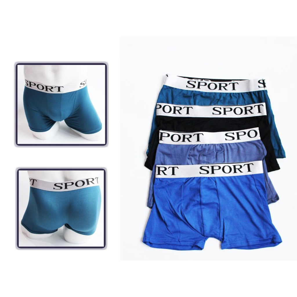 Celana Dalam Pria Boxer Dewasa anti bakteri cd Seamless Import Sport Premium