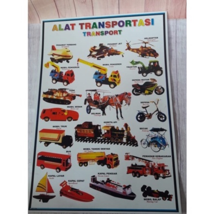 Poster alat transportasi , poster pendidikan , poster murah, poster anak