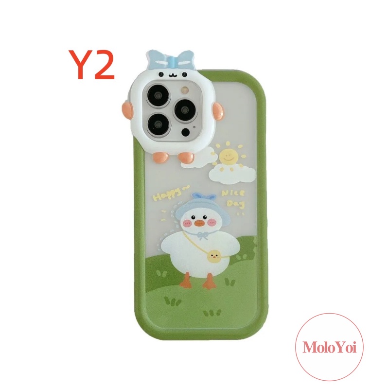 Soft Case Tpu Motif Kartun Bebek 3d Untuk iPhone 13 12 11 14 Pro Max 7 6s 6 8 14 Plus X XR XS Max SE 2020