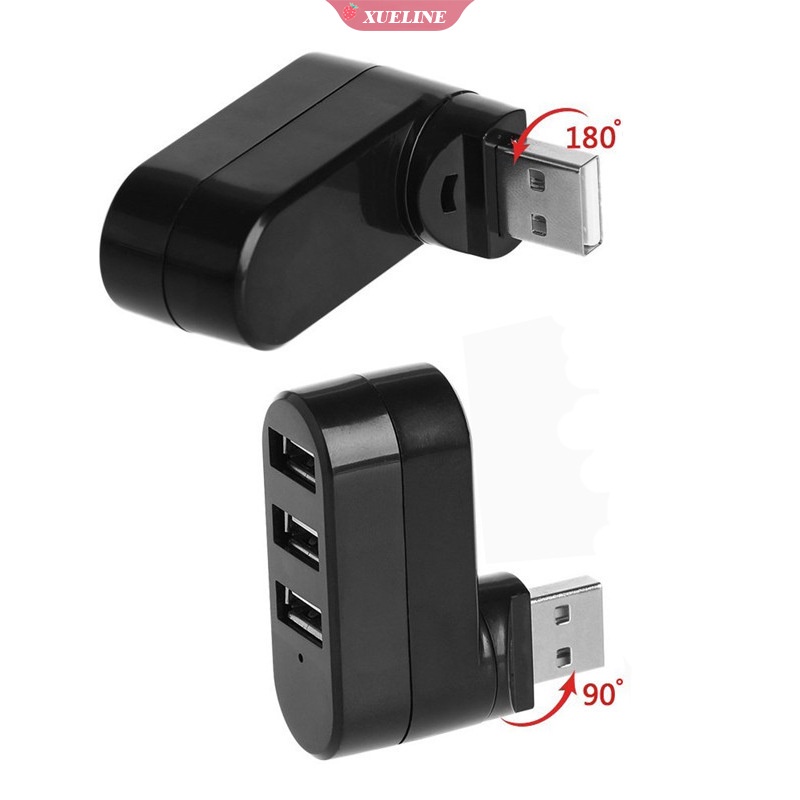 Hub Splitter 3 Port usb 2.0 3-Port Mini Bisa Berputar
