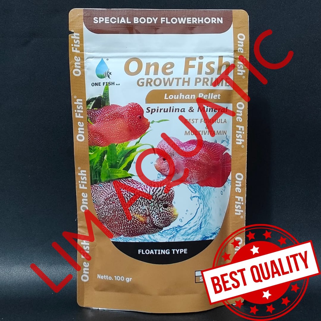 ONE FISH GROWTH PRIME LOUHAN 100 GRAM MEDIUM / MAKANAN LOUHAN