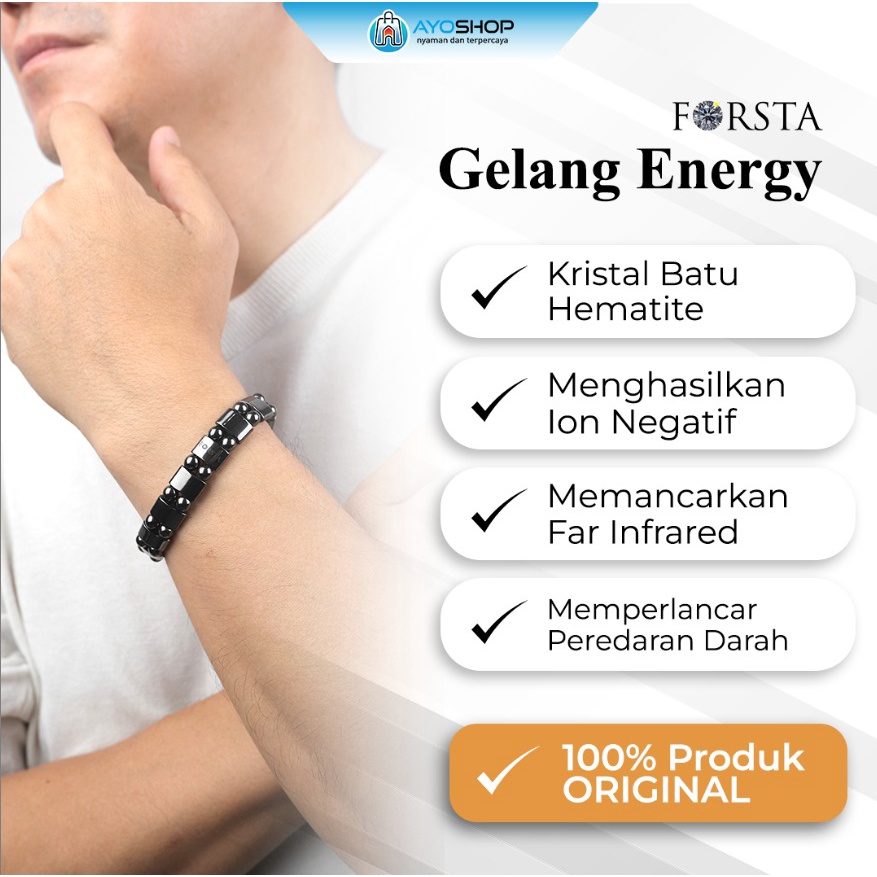 Gelang Energi | Terapi | Hematite| Magnet