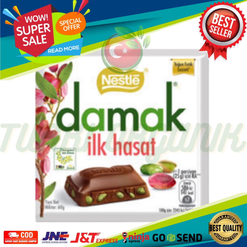 COKLAT DAMAK ASLI TURKEY CHOCHOLATE NETSLE PREMIUM TURKI COKELAT NIKMAT DAN ENAK