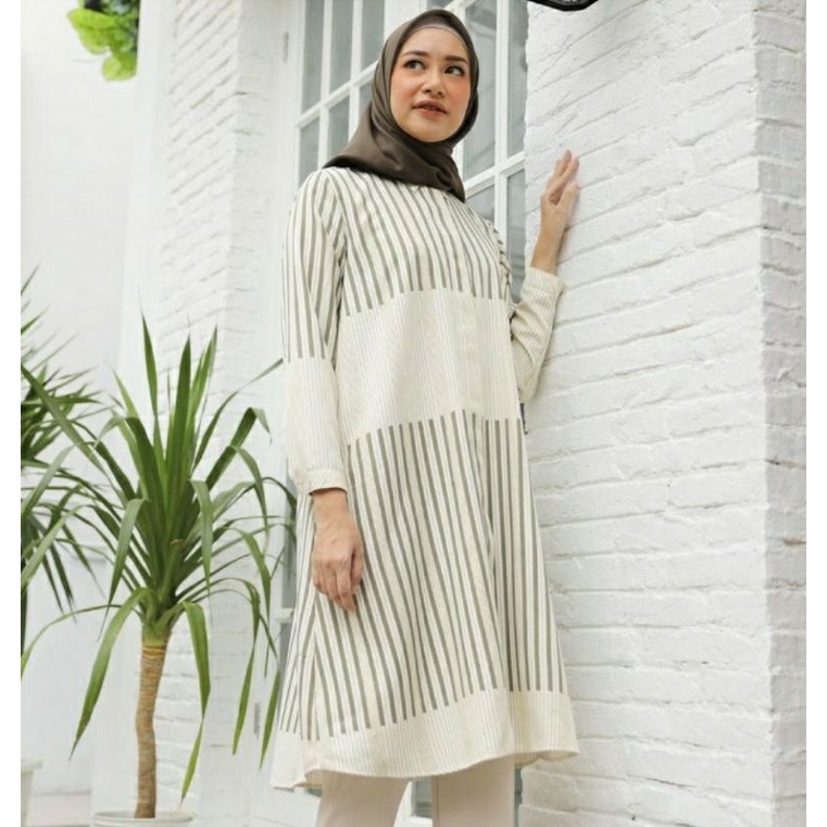 heaven lights linea tunik white taupe XL