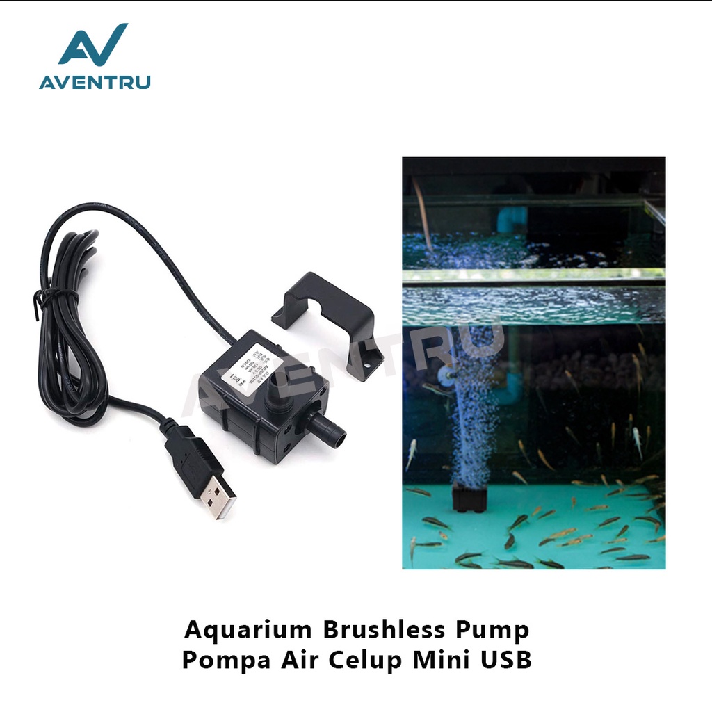 Pompa Air Celup Mini USB DC Brushless Submersible Water Pump Aquarium