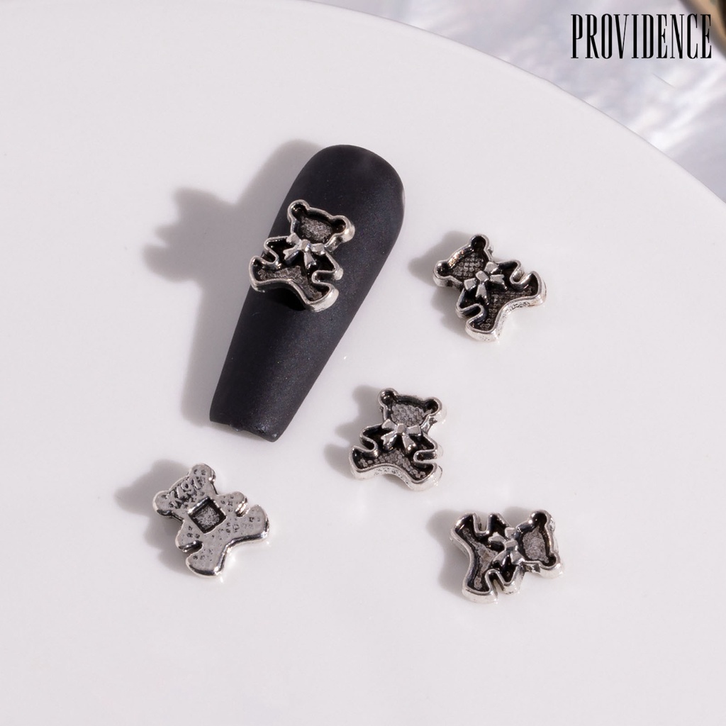 10 Pcs Stiker Kuku Anti Oksidan Tahan Air Anti Korosi Motif Kelinci Beruang Gaya Punk Untuk Salon Nail Art