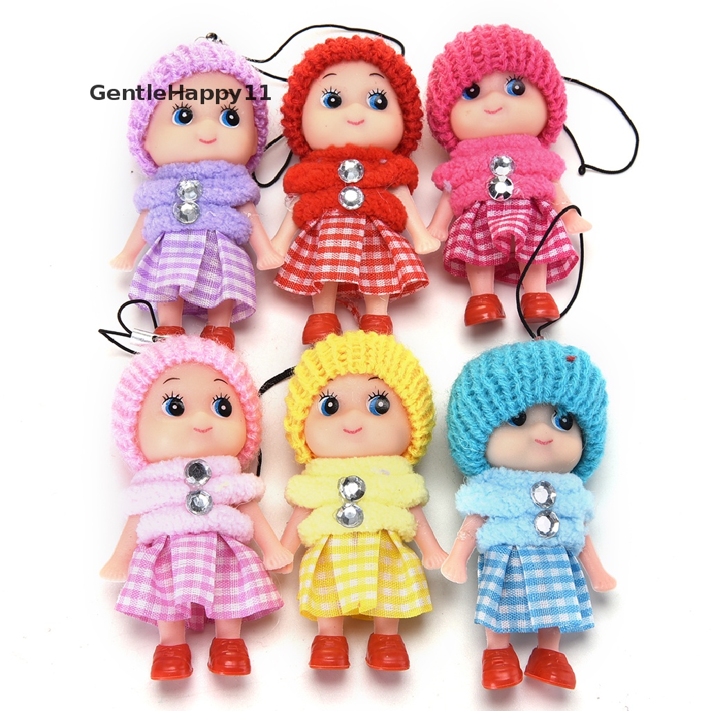 Gentlehappy 1pcs Boneka Baby Lembut Interaktif Boneka Mini Telepon Gantung Mainan Anak Anak 8cm id