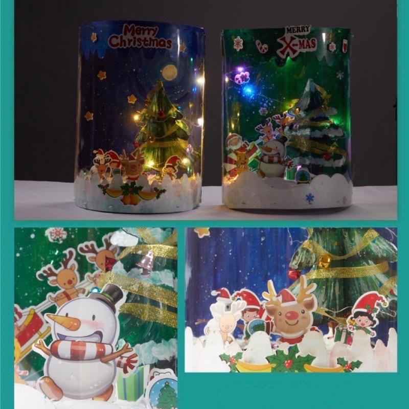 children chrismas theme art craft diy diorama project prakarya anak tema natal