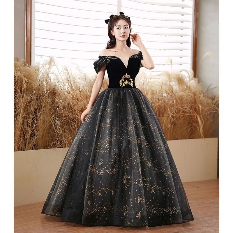 Gaun Pengantin 2210036 Hitam Sabrina Wedding Dress