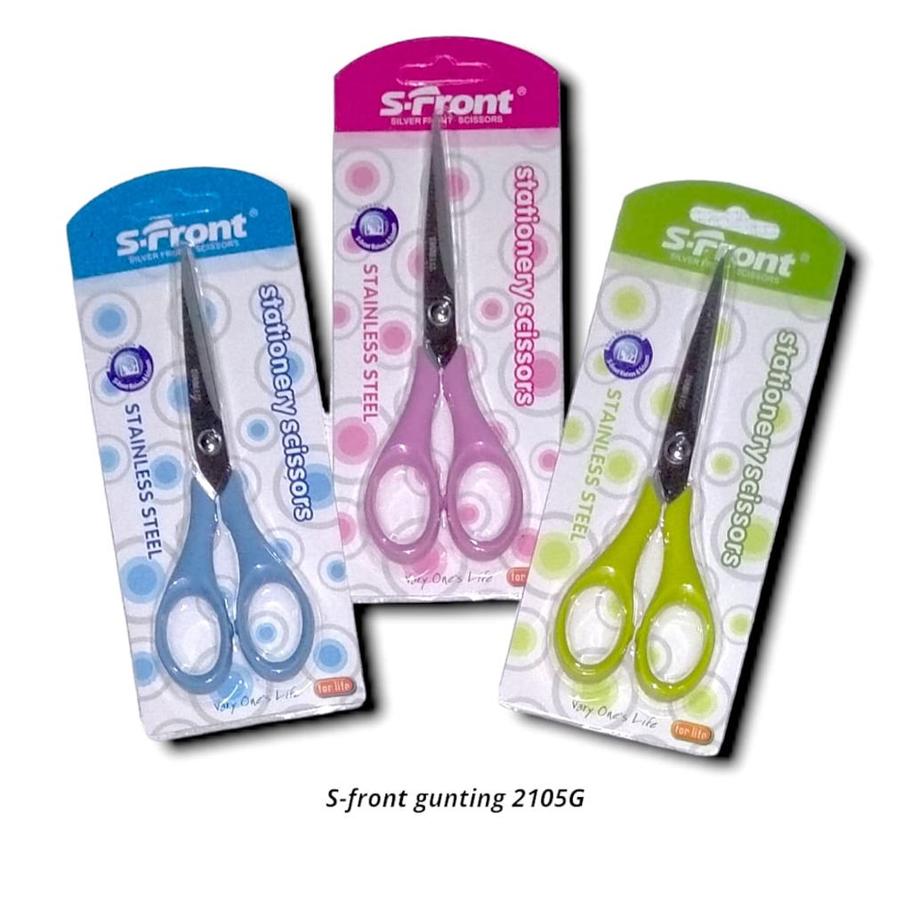 

GUNTING KERTAS 2105 S-FRONT STAINLESS SCISSORS BAGUS SEDANG MEDIUM