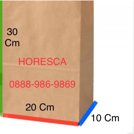 

Paper Bag Brown Kraft Xtra Large /Kantong Kertas Mcd Kfc PB12 @100 Pcs - Cokelat