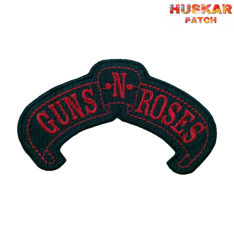 Patch Bordir Emblem bordir Gun N Roses GNR Band Aksesoris Patch Band Luar Rock Metal By Story Patch