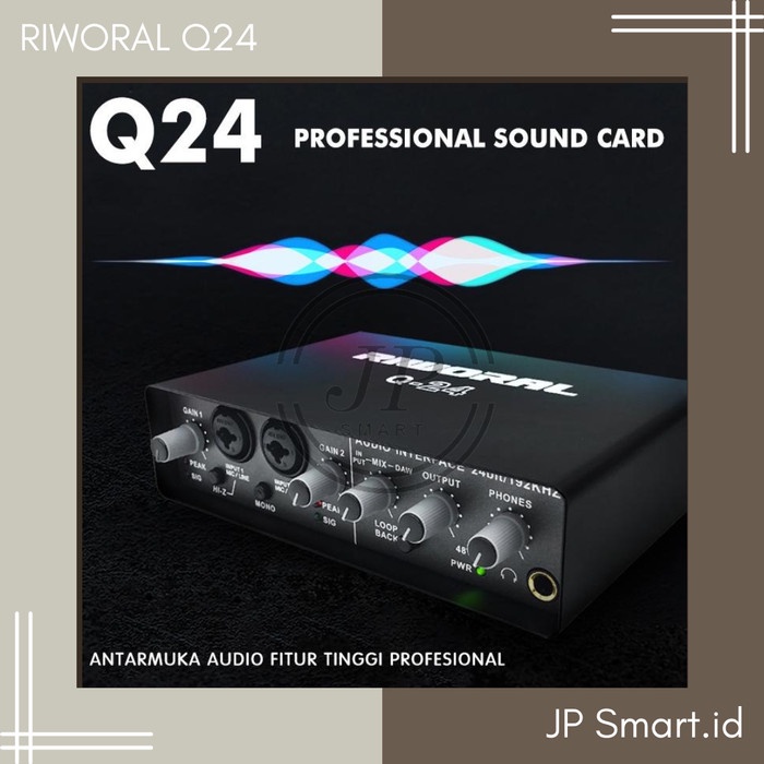 {RajaStore} Soundcard Audio Interface Teyun Q22 Q-22 Tuga E22 E-22 Recording - RIWORAL Q24 Limited