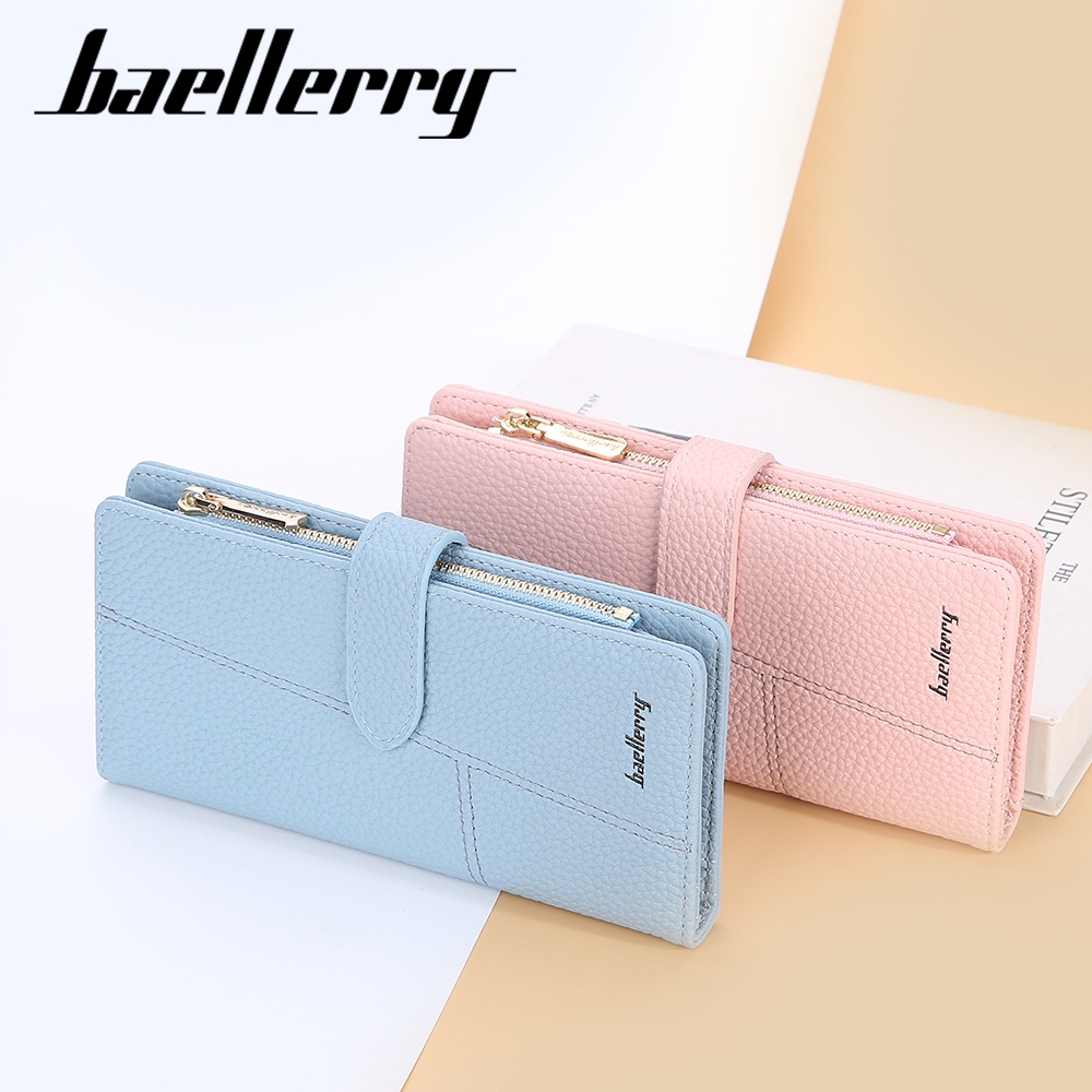 BAELLERRY N2367 Dompet Wanita Panjang Bahan Kulit PU Leather Premium WATCHKITE WKOS