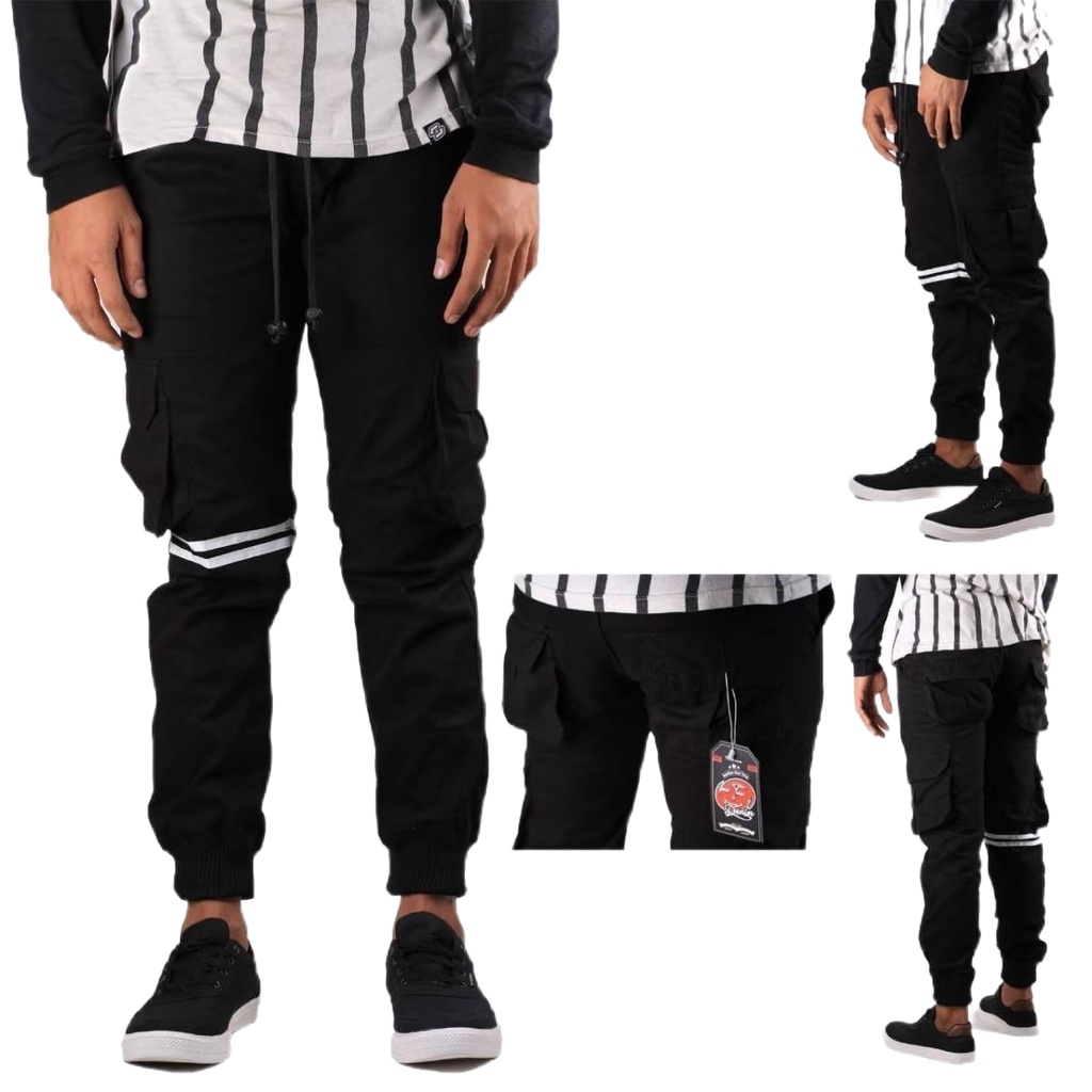 Celana Panjang Jogger Cargo Pria RR Denim 13 Model Trendy