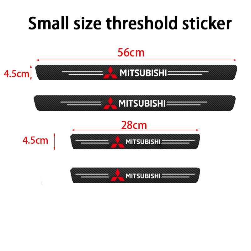 Stiker Pelindung Pintu Mobil Bahan Kulit Serat Karbon Anti Gores Untuk Mitsubishi Xpander Pajero Attrage Mirage Xpander cross Outlander Asxl