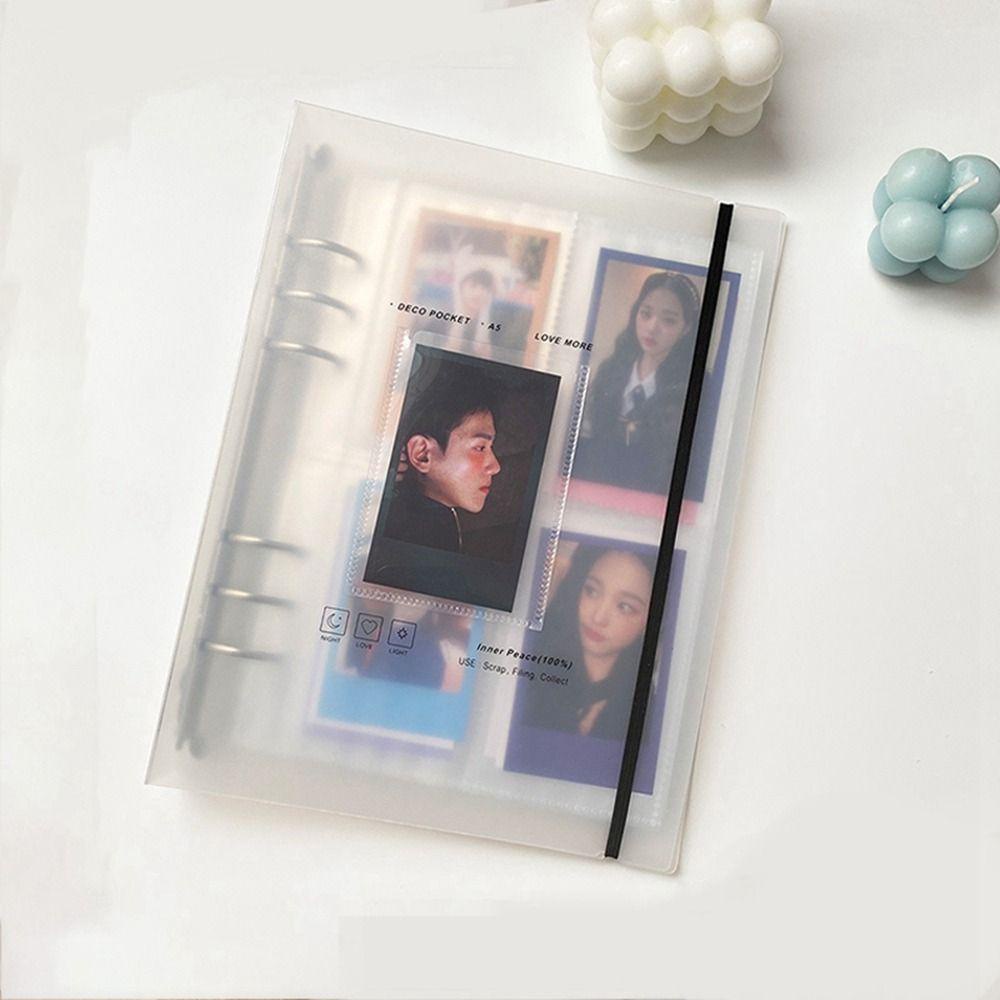 Populer Photocard Binder Journal Notebook Card Binder Foto Folder Hollow Album