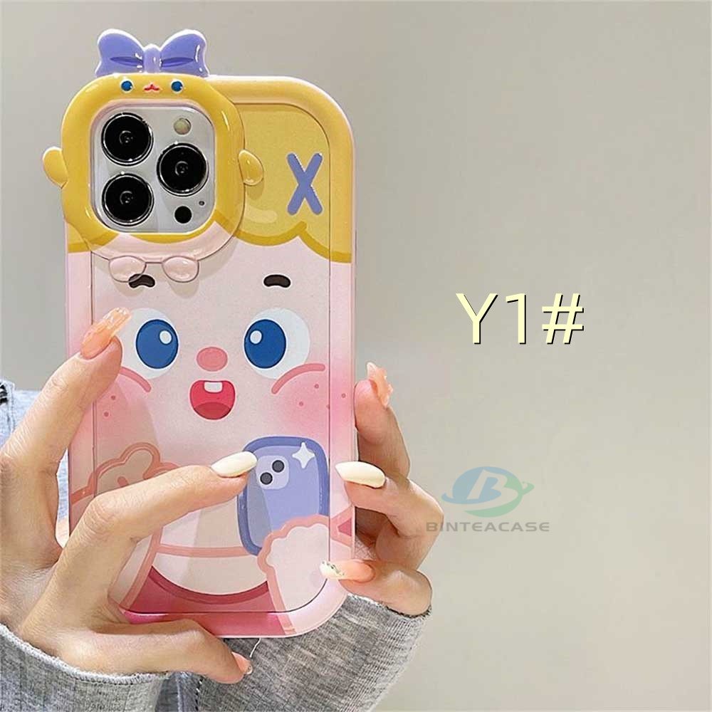 Case Motif Gadis Kecil Monster Untuk IPhone 14 Pro Max 13 Pro Max 11 12 Xr XS 6 6S 7 8 Plus