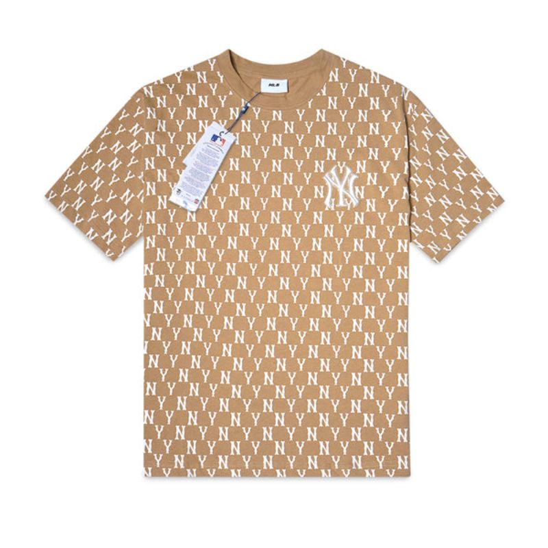 M7B NY YANKEES MONOGRAM PRINT T-SHIRT BROWN