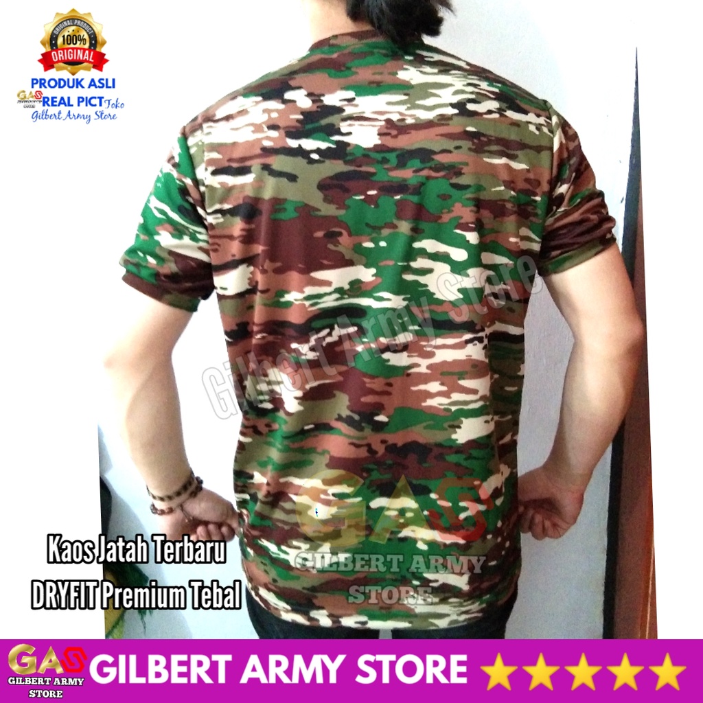 GILBERT ARMY STORE Kaos Pdl Loreng  Jatah Tni Kasad Terbaru Pria Oblong Daleman Lengan Pendek  Drifit Dryfit Premium Jumbo M L XL XXL