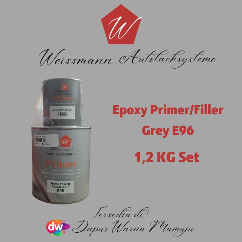 [Sulsel-Sulbar] Weissmann Autolacksysteme Epoxy Primer/Filler Grey E96 (Cat Dasar Weissmann) 1,2 KG 