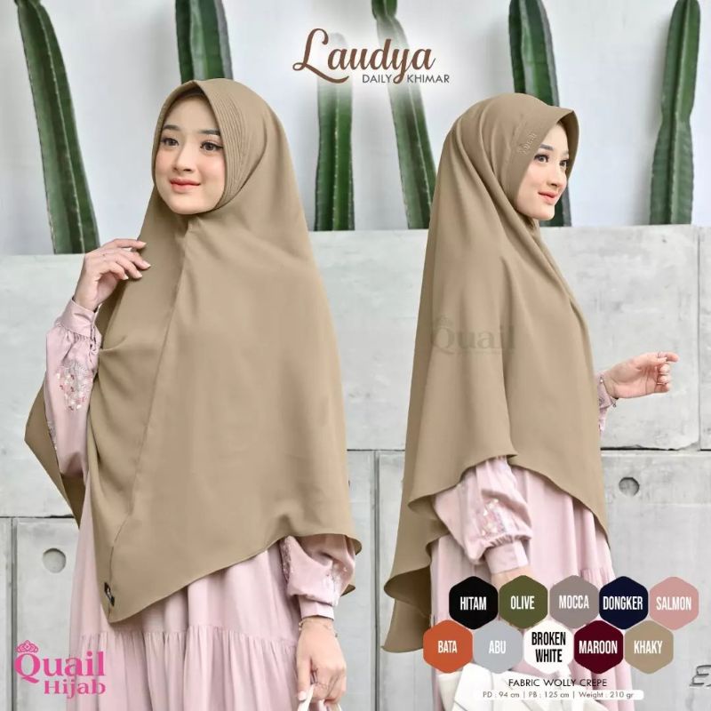 Laudya Quail Hijab//Khimar jumbo