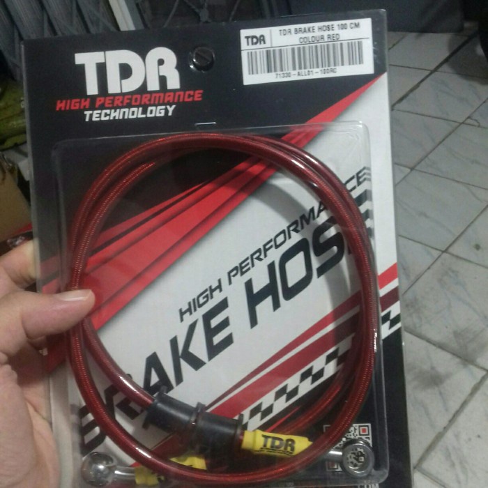 Selang Rem Selang Rem Tdr Universal Depan 100Cm Banjo Lurus