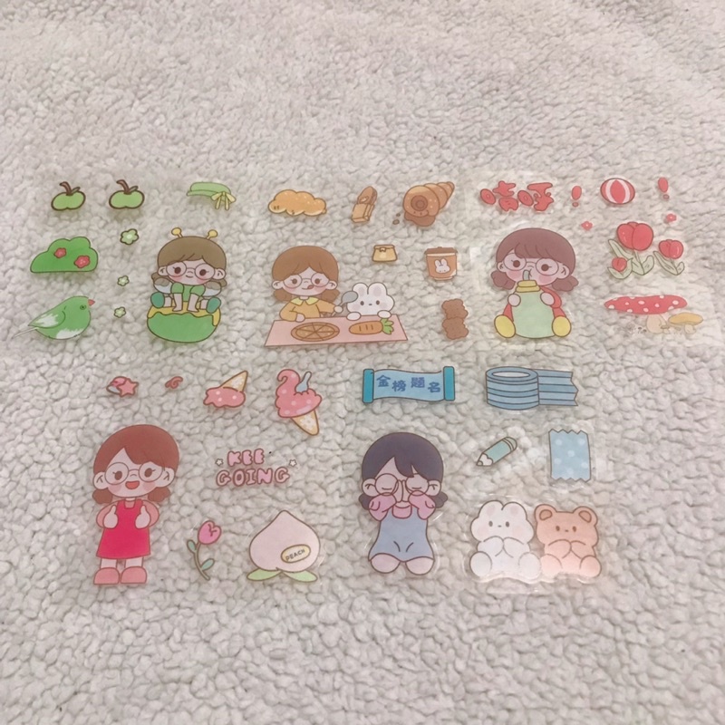 

5 PCS STICKER MOMO AESTHETIC LUCU PVC