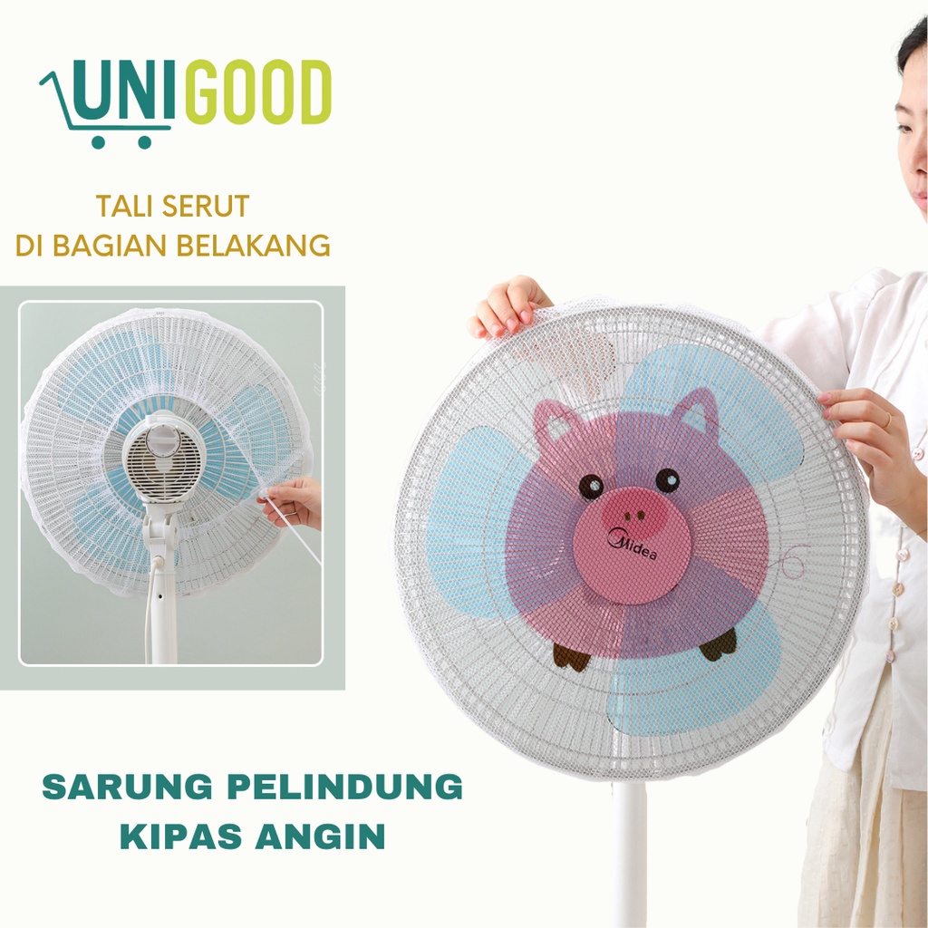 UNIGOOD - Sarung Pelindung Kipas Angin Jaring Anti Debu Fan Cover