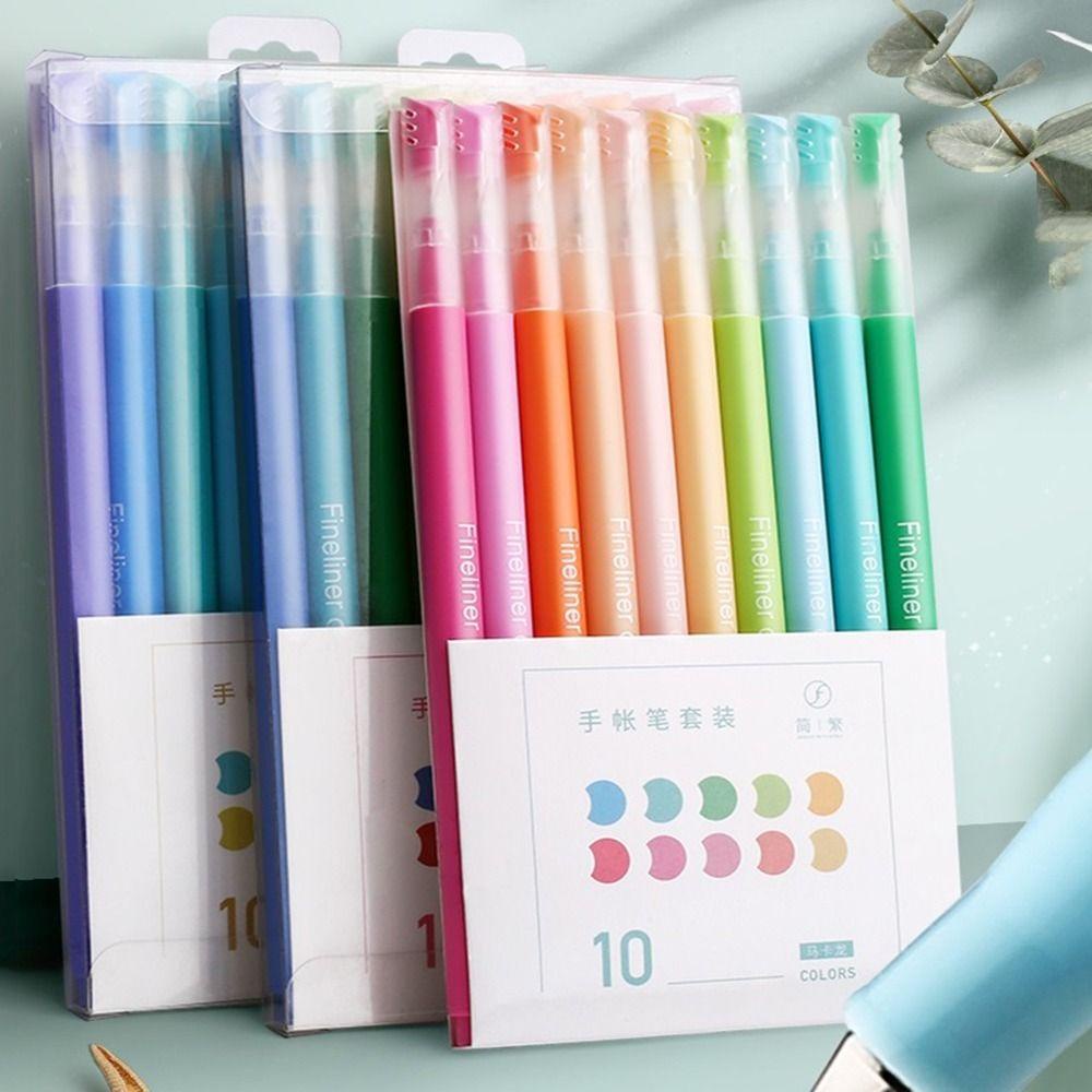 Top 9PCS/Set Stabilo Pen Set Good-looking Perlengkapan Kantor Sekolah Menggambar Alat Tulis Perawatan Mata Kunci Poin Spidol