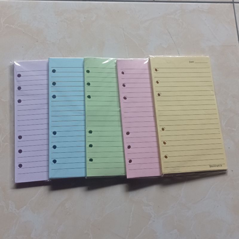 

kertas binder warna A6 (6ring)
