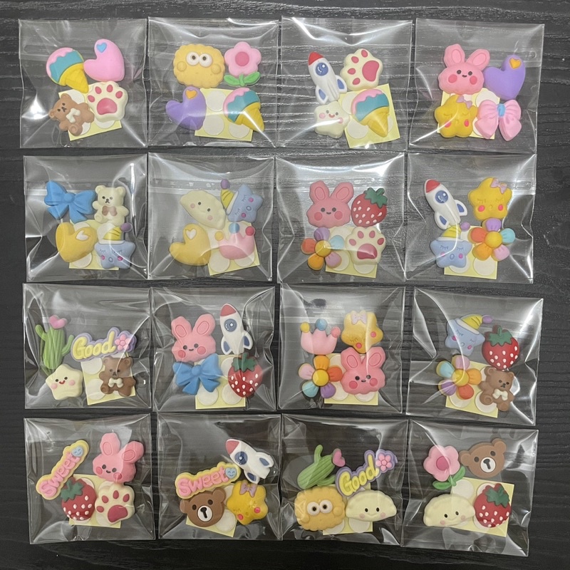 Sticker 3D isi 4 Timbul Botol / Resin Clay