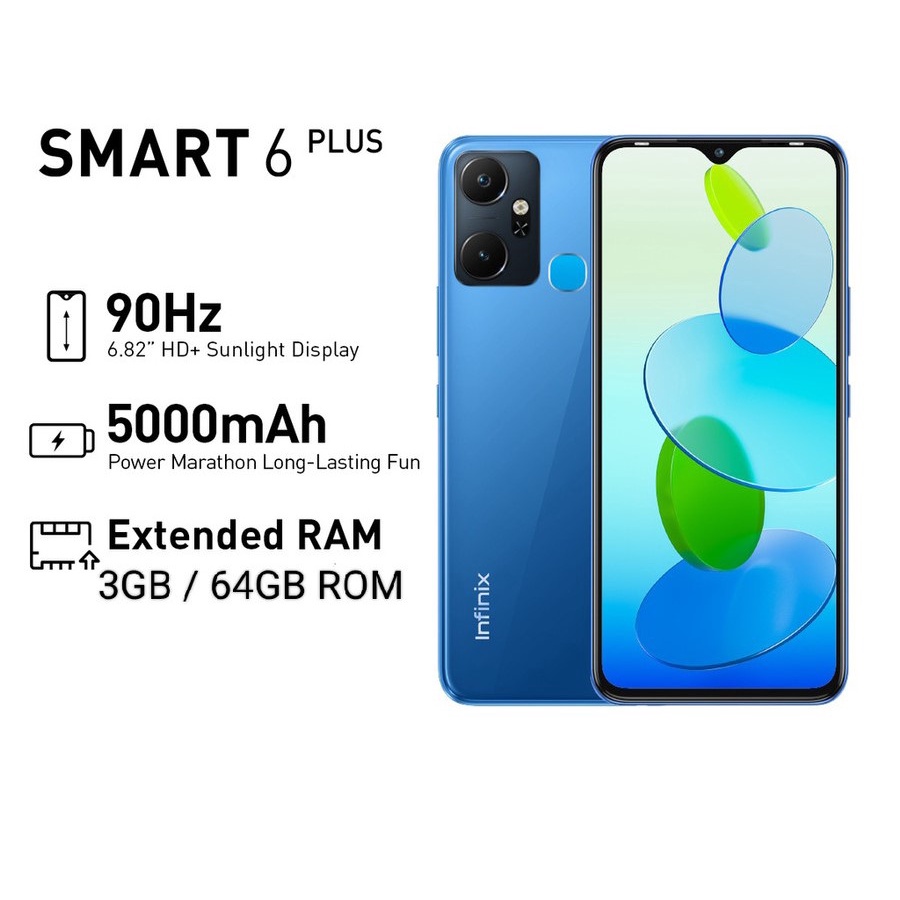 Infinix Smart 6 Plus 3/64 GB New Garansi Resmi