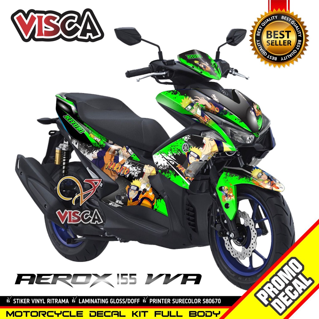 Decal Aerox 155 Full Body Striping Aerox 155 old Stiker Aerox 155 Full Body Naruto
