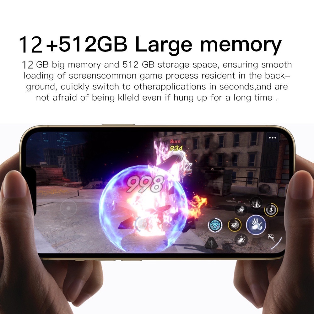 【Bisa COD】Ponsel Pintar Baru i13 Pro Max 7,5 inci HD Kamera Ponsel Android 4G/5G 12GB + 512GB Gaming Phone Baru Asli Smartphone HP Murah