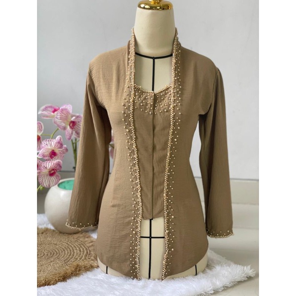 kebaya kringkel airflow payet mutiara