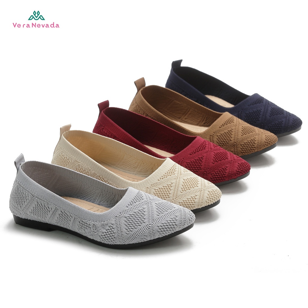 Ivony Seivona - A22 Vera Nevada Sepatu Flat Slip On Wanita Shoes