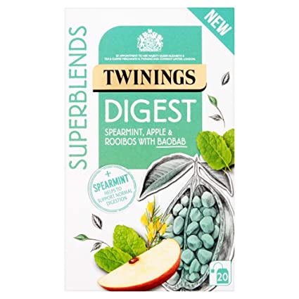 

Twinings Superblends Digest Spearmint Apple Rooibos Baobab 20 x 1,75Gr