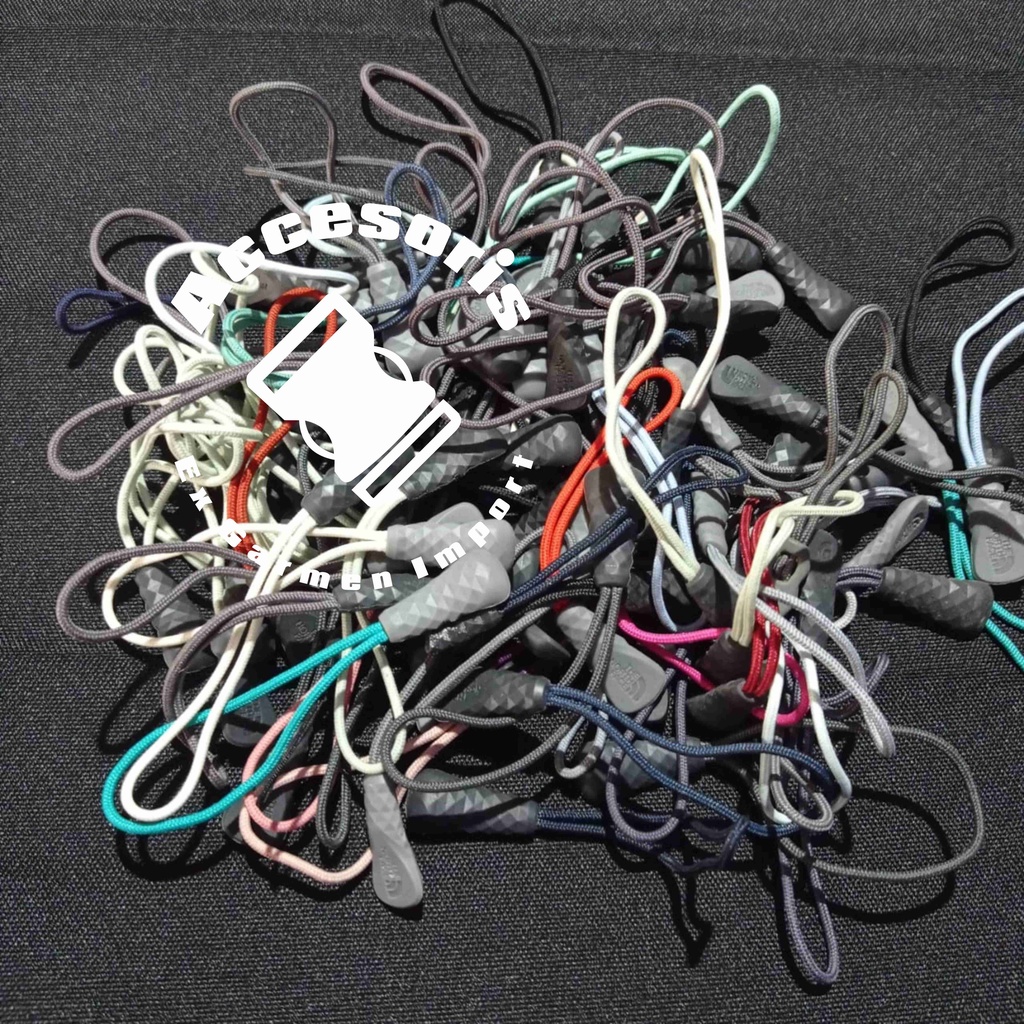 puller tarikan resleting zipper TNF, Marmot, Eagle Creek import original warna RANDOM