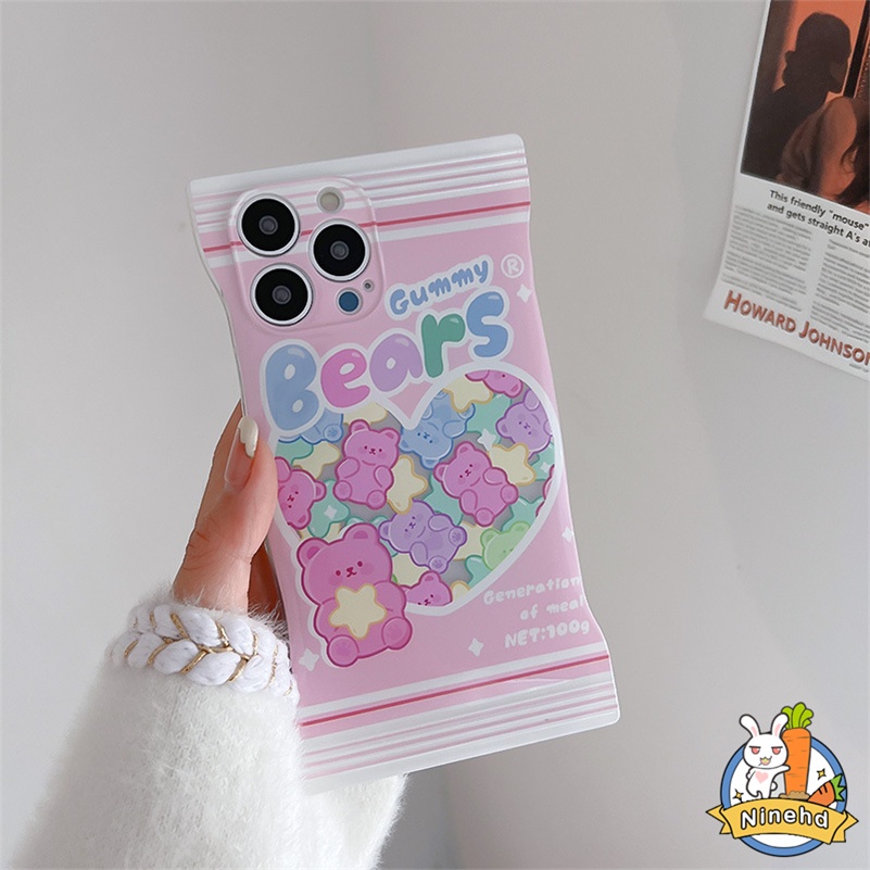 Soft Case Bumper Pelindung Tahan Debu Motif Hati Beruang Untuk Huawei Y9 Prime 2019 Nova 7i Nova 9 7 SE Pro Y90 Y70 Plus Nova 5T 4e 3i 3e Y7A Y9s P30 Lite P20 Mate 30 Pro Korean Love Heart Bear Phone Case Shockproof Silicone Soft Case Protective Cover