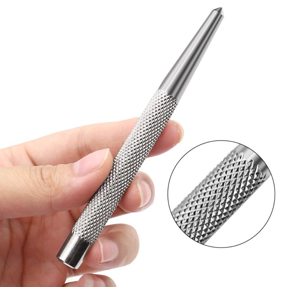 Top 2Pcs Posisi Punch Center Punch Pukulan Keras Tinggi Pahat Kekerasan Tinggi Non-slip Pegangan Octagonal Center Punch