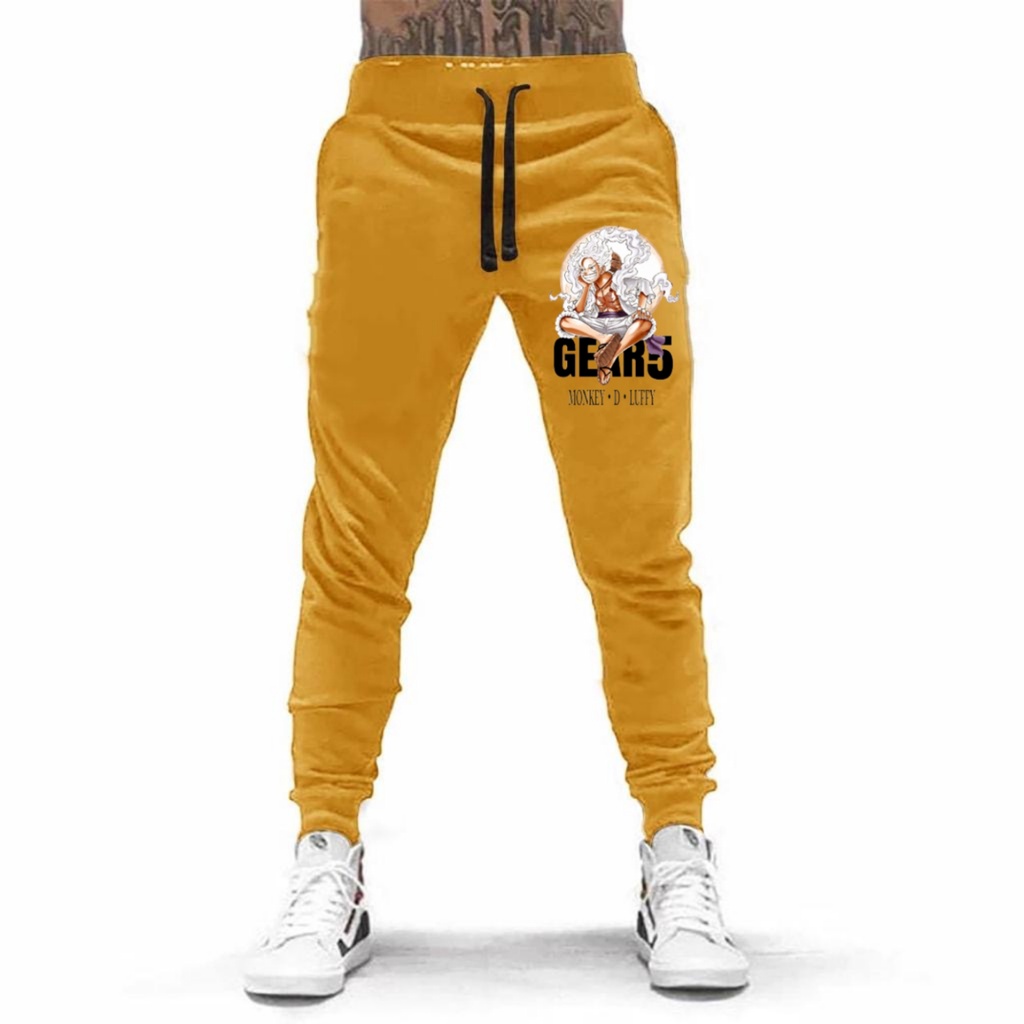 CELANA PANJANG JOGGER GEAR5 ONE PIECE UNISEX BAHAN FLEECE TEBAL / KUALITAS BAGUS / JOGGER PRINTING