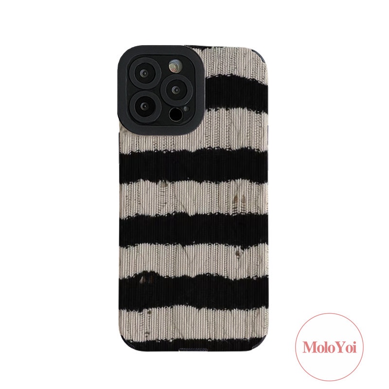 Soft Case TPU Motif Garis Retro Untuk iPhone 7Plus 8Plus 11 Pro Max XR 12 13 14 Pro Max X XS Max