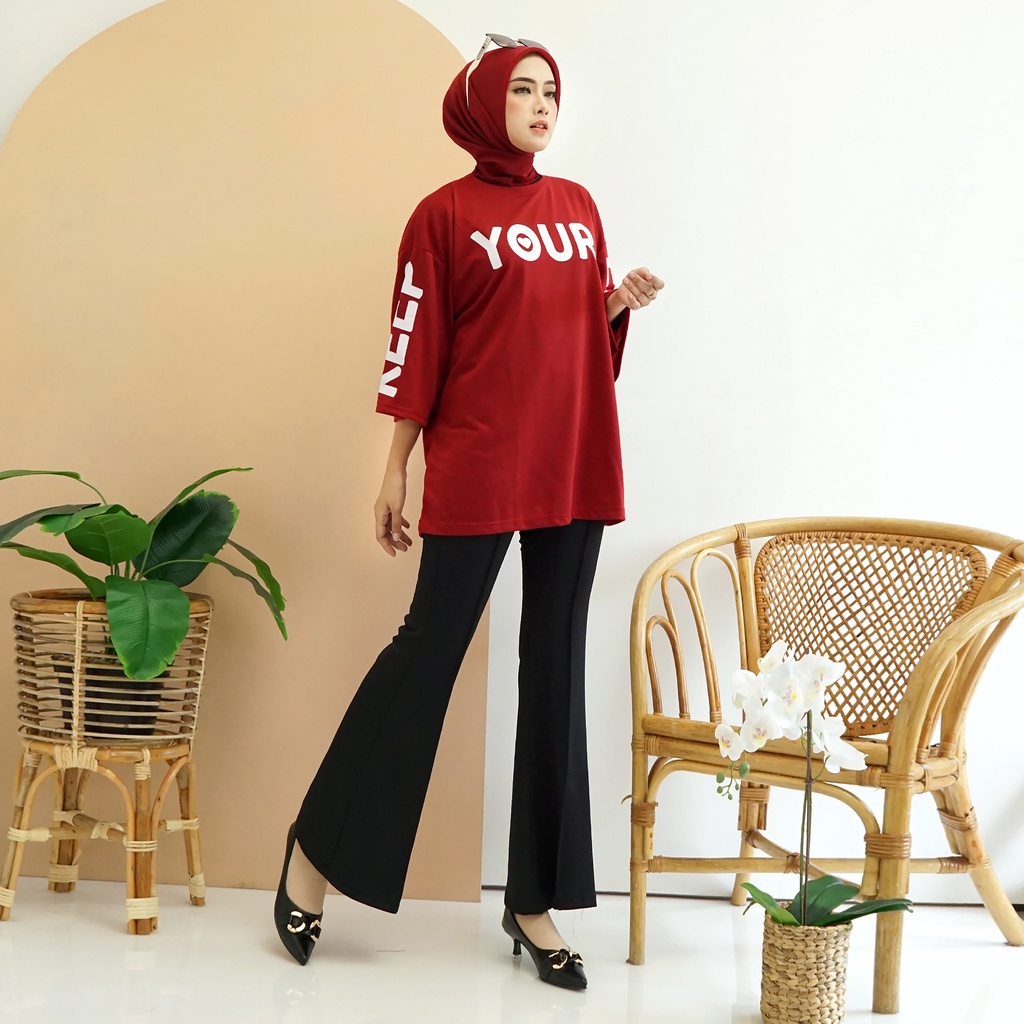 GR ATASAN BASIC OVERSIZE / KOREAN TOP KAOS JUMBO LD 135 TUNIK BABYTERRY SR327