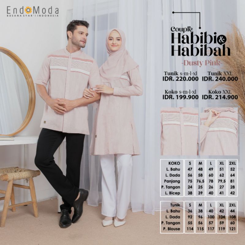 ENDOMODA HABIBI HABIBA PINK BAJU COUPLE 2023 ORIGINAL