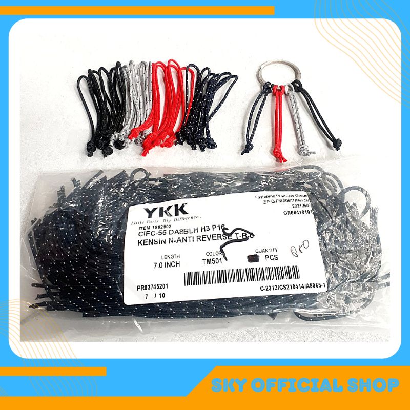 Puller Zipper Ykk YKK Puller Tas Puller Jaket Tarikan Resleting Pengait Gantungan Stok Garment  Original